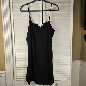 Reiss Womens Black Spaghetti Strap Slip Dress 10